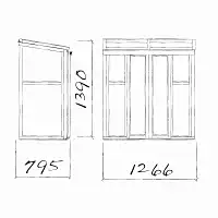 Mini serre de jardin en bois Gabriel Ash