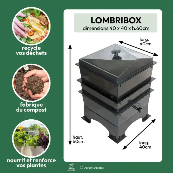 dimensions vermicomposteur lombribox