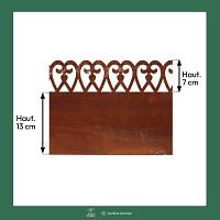 Bordure de pelouse motif volute en acier - L. 4,80 m x H. 20 cm