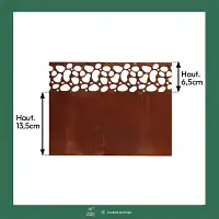 Bordure de pelouse motif dentelle en acier - H.20 x L.480 cm