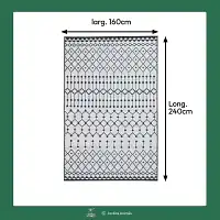 Tapis d'extérieur réversible Jacquard AGADIR- L.240 x l.160 cm