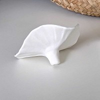 3 fleurs en porcelaine artisanales sur tige, coeur émaillé