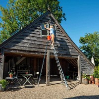 Echelle sécurisée tripode 3.60m, 3 pieds ajustables