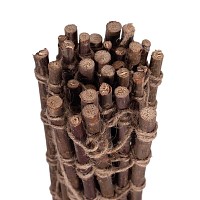 Treillis en bois et corde pour plante grimpante et décoration murale - Branches osier et corde jute H.200cm