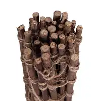 Treillis en bois et corde pour plante grimpante et décoration murale - Branches osier et corde jute H.200cm
