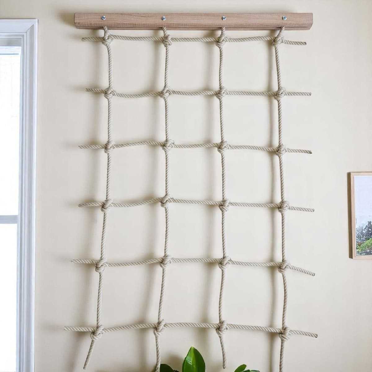 echelle filet deco mur maison