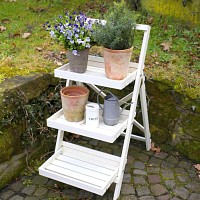 Étagère pour plante en bois blanc - H. 91 cm