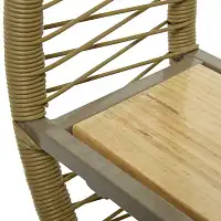 Etagère murale ronde en résine tressée - Extérieur