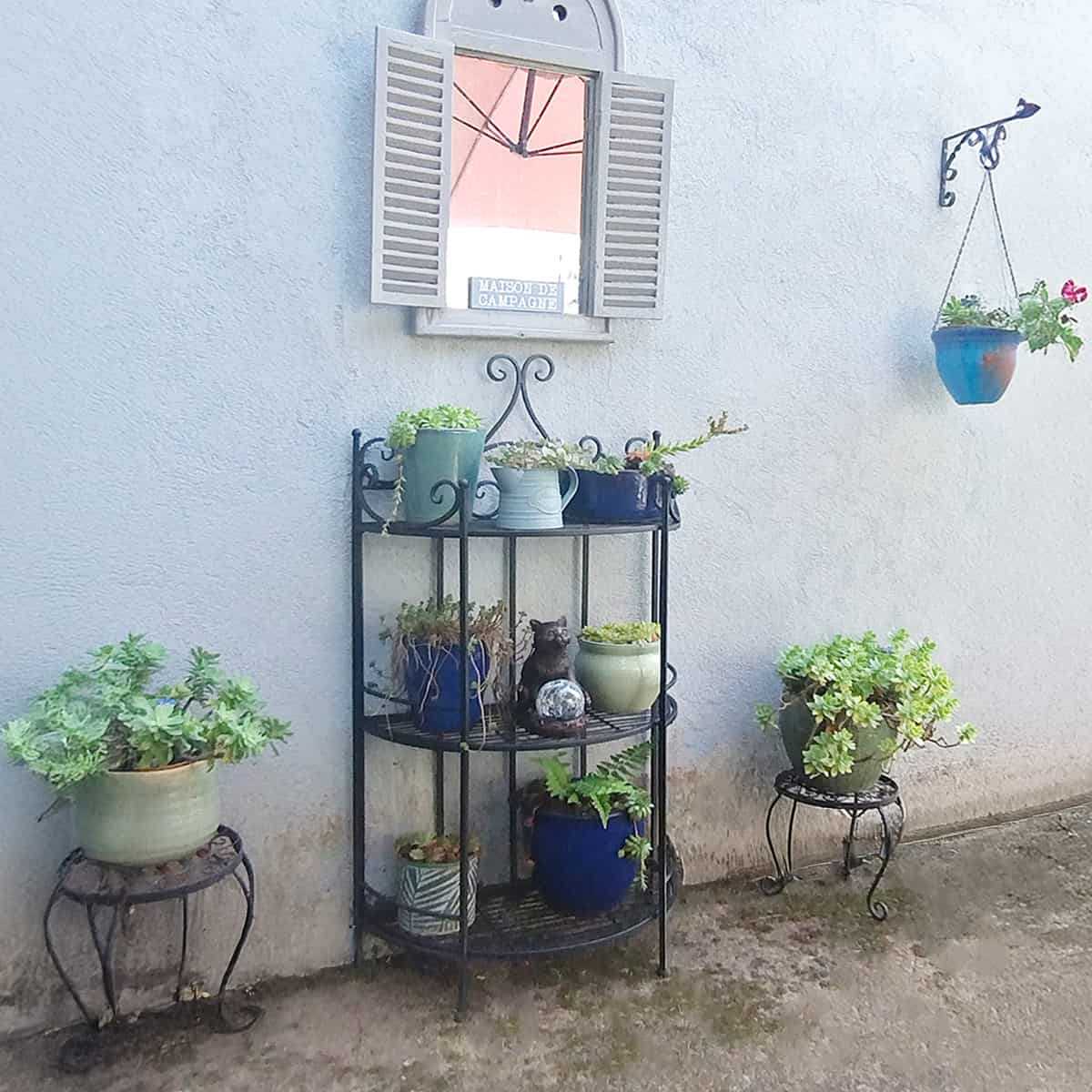 etagere demi ronde deco exterieure tixier