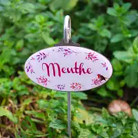 Etiquette de jardin plante aromatique Vintage