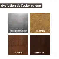 Panneau décoratif extérieur en corten L.53 x H.144cm - Herbes n°2