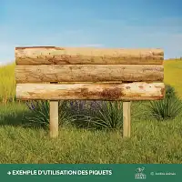 Piquet fendu en châtaignier pour clôture et aménagement extérieur - L.160 x l.17 cm