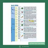 Livre Jardinez avec la lune 2026 avec calendrier lunaire - Rustica
