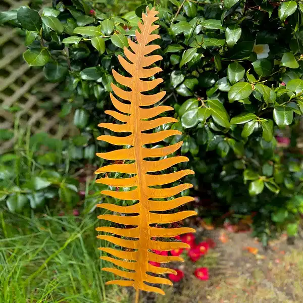 feuille deco metal rouille