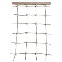 Treillis filet en bois et corde pour plante grimpante et décoration murale - Douglas et chanvre synthétique L.90 x H.150cm