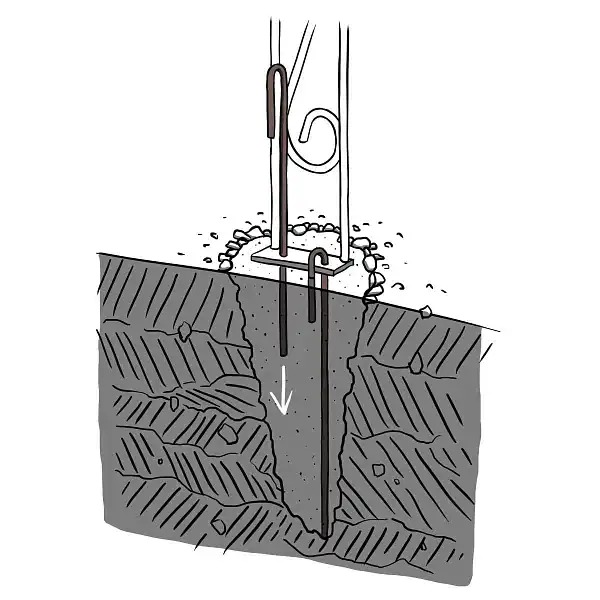 fixation sardine a enfoncer ou a betonner