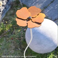 Fleurs décoratives en acier corten