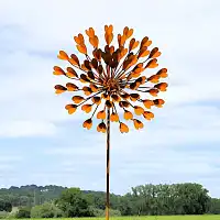 Tuteur fleur Coeurs en fer brut 38cm