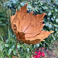 Tuteur fleur Tulipe en fer brut 19cm