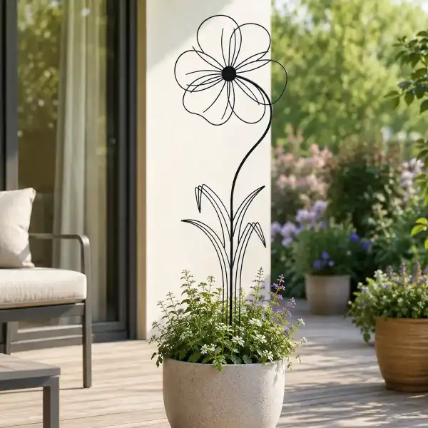 fleur fer deco terrasse