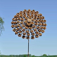 Tuteur fleur grande Berce en fer brut 50cm