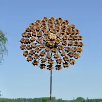 Tuteur fleur grande Berce en fer brut 50cm  Tuteur fleur grande Berce en fer brut 50cm
