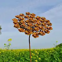 Tuteur fleur Hortensia en fer brut 35cm  Tuteur fleur Hortensia en fer brut 35cm