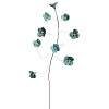 Fleurs de porcelaine sur branche en acier - 45cm