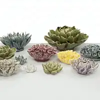 Fleur corail décorative en céramique