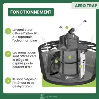 Piège à moustiques extérieur Biogents AERO TRAP - sans CO2, protection jusqu'à 300m2