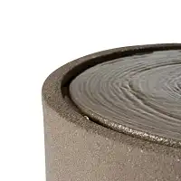 Fontaine de jardin ronde avec LED en plastique recyclé effet pierre brute - Sable ou anthracite - D.49 x H.25 cm