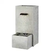 Fontaine cascade rectangulaire avec jardinière 70cm