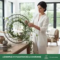 Couronne en grillage à poule à garnir - Structure décorative et topiaire D.32cm