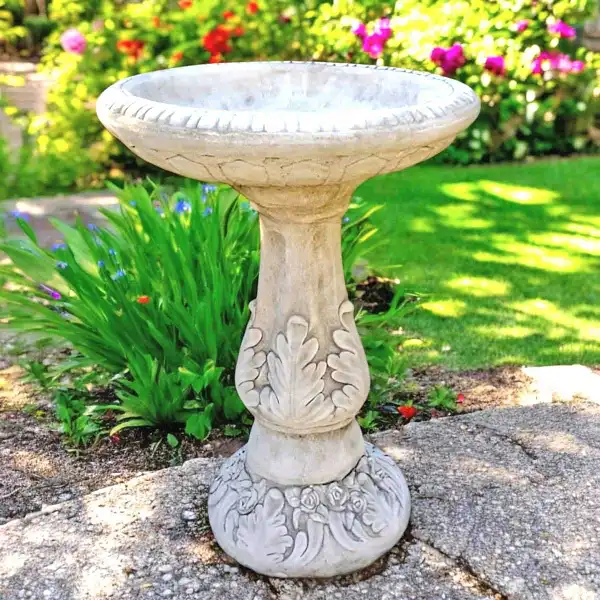 grand abreuvoir oiseau beton