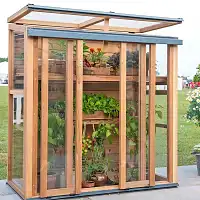 Mini serre de jardin en bois Gabriel Ash