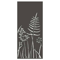 Panneau décoratif extérieur en métal L.80 x H.180cm - Motif fleurs