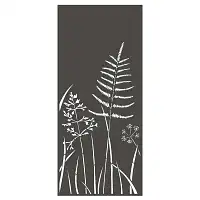 Panneau décoratif extérieur en métal L.80 x H.180cm - Motif fleurs