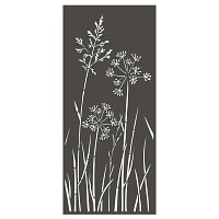 Panneau décoratif extérieur en métal L.80 x H.180cm - Motif fleurs