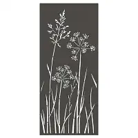 Panneau décoratif extérieur en métal L.80 x H.180cm - Motif fleurs