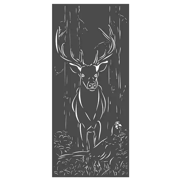 grand panneau deco laser cerf