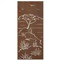 Panneaux décoratifs en acier corten L.240 x H.180cm - Bord de mer