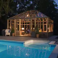 Pavillon de jardin en bois Grand Glasshouse Gabriel Ash  Pavillon de jardin en bois Grand Glasshouse Gabriel Ash