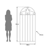 Treillage grille Rosier - acier - brun - L.180 x l.80 cm
