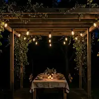 Guirlande lumineuse extérieure 10 ampoules - recharge solaire et USB - L.4,5m