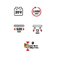 Taille-haie électrique à batterie 20V - R-BAT20 Ribimex (sans batterie ni chargeur)