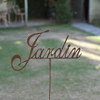 Inscription Jardin - déco de jardin en métal