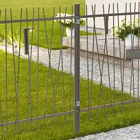 Poteau à sceller pour installation clôture barreaudée ALIA sur sol meuble H.1,49m