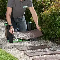 Dalle extérieure imitation bois - Caoutchouc recyclé 25x60cm