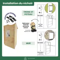 Nichoir à chauves-souris en bois Douglas PEFC - L.24 x H.38,5cm