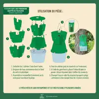 Piège à phéromones entonnoir à ailettes pour papillons (processionnaire du pin, cossus gâte-bois...) -vendu sans phéromone
